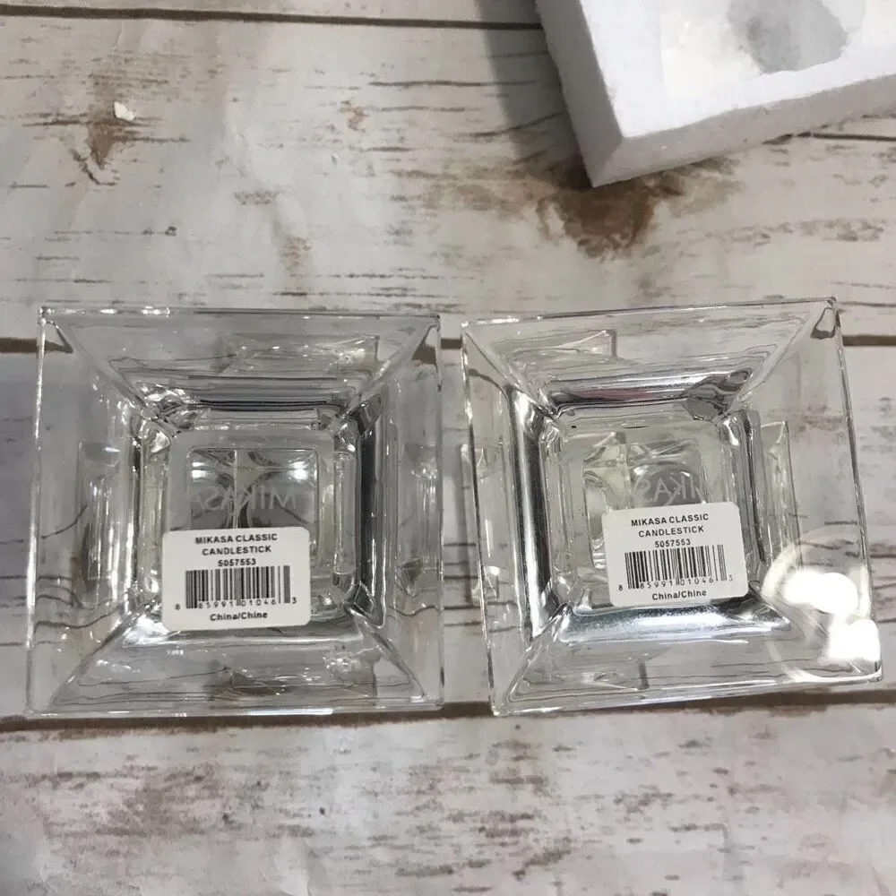 Mikassa Crystal Candlestick Holders‎ Classic 6 inch pair 34